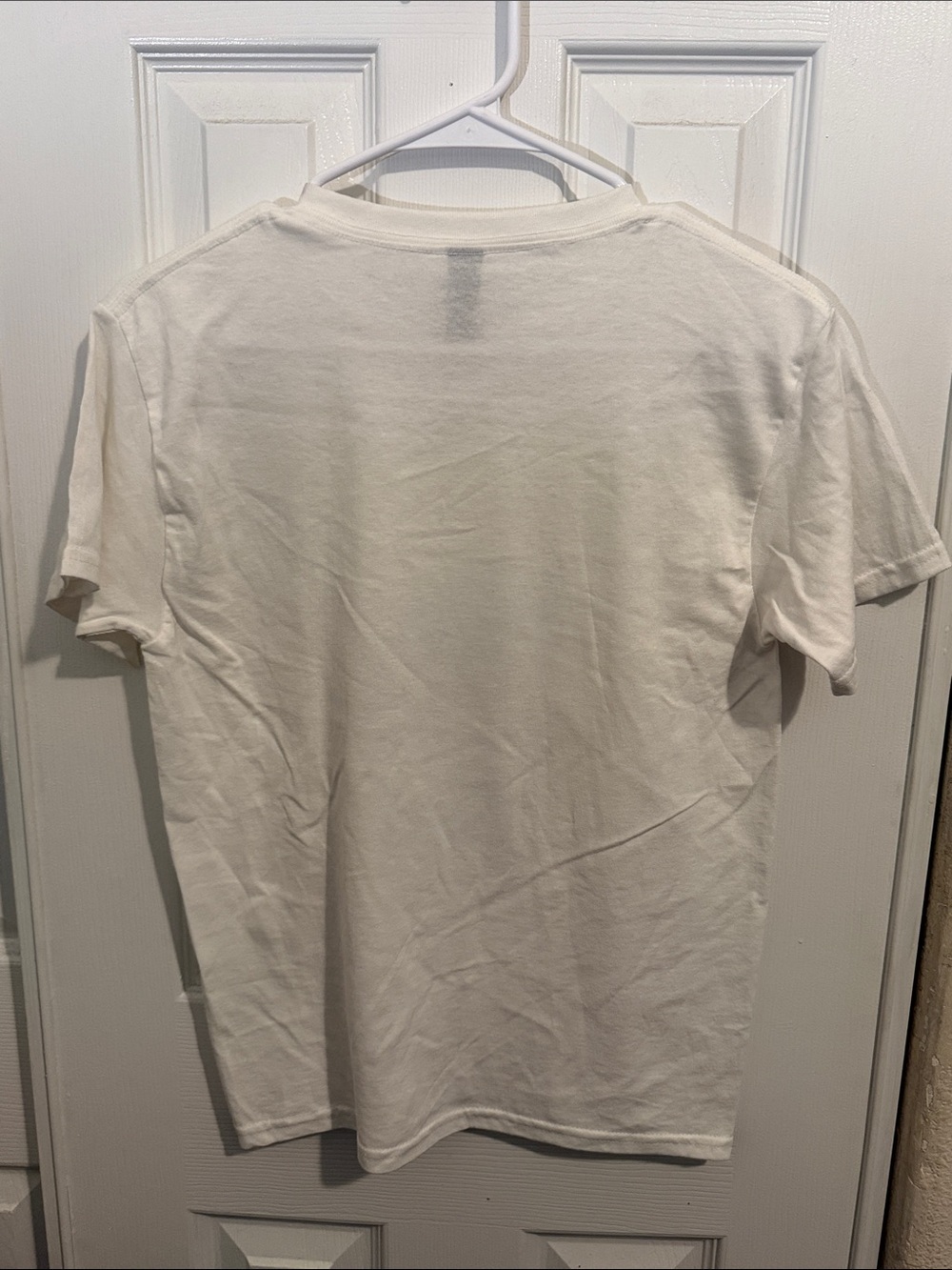 Gildan White Kids Tee with Blue Stitch Graphic - Picture 4 of 4